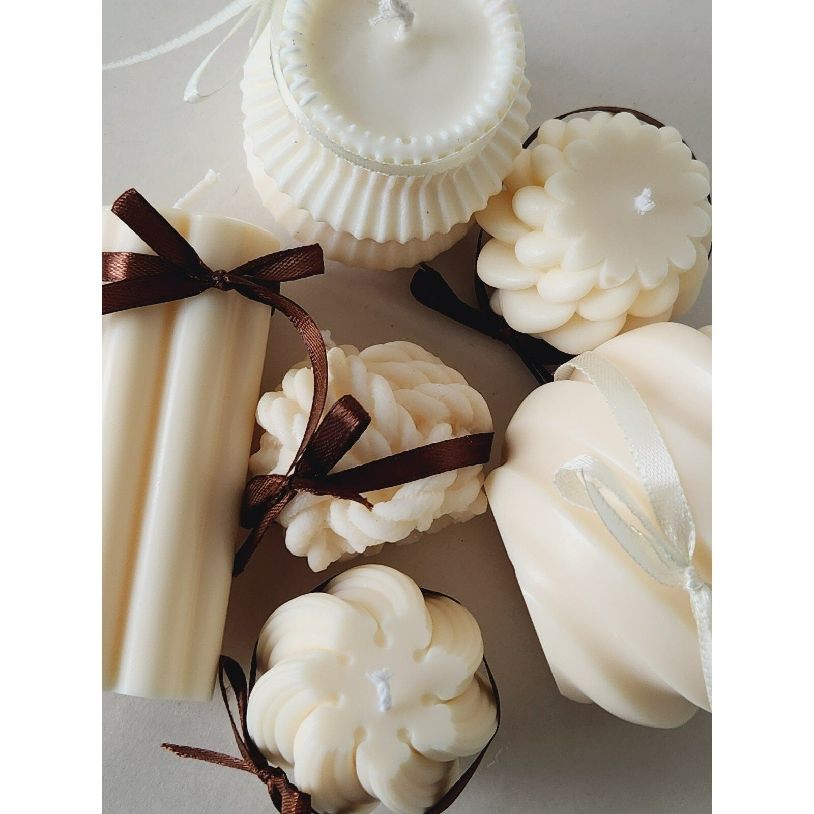 SET of 6 CANDLES SCENTED HANCRAFTED VANILLA & CHOCOLATE HANDMADE AESTHETIC