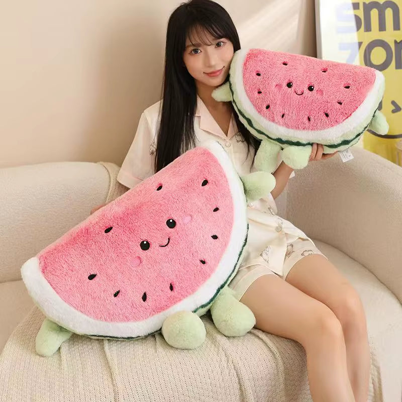 'S Latest Simulation Hugging Watermelon Doll Filled Plush Toy Doll Cartoon Anime Cute Gift for Friends Fun Doll