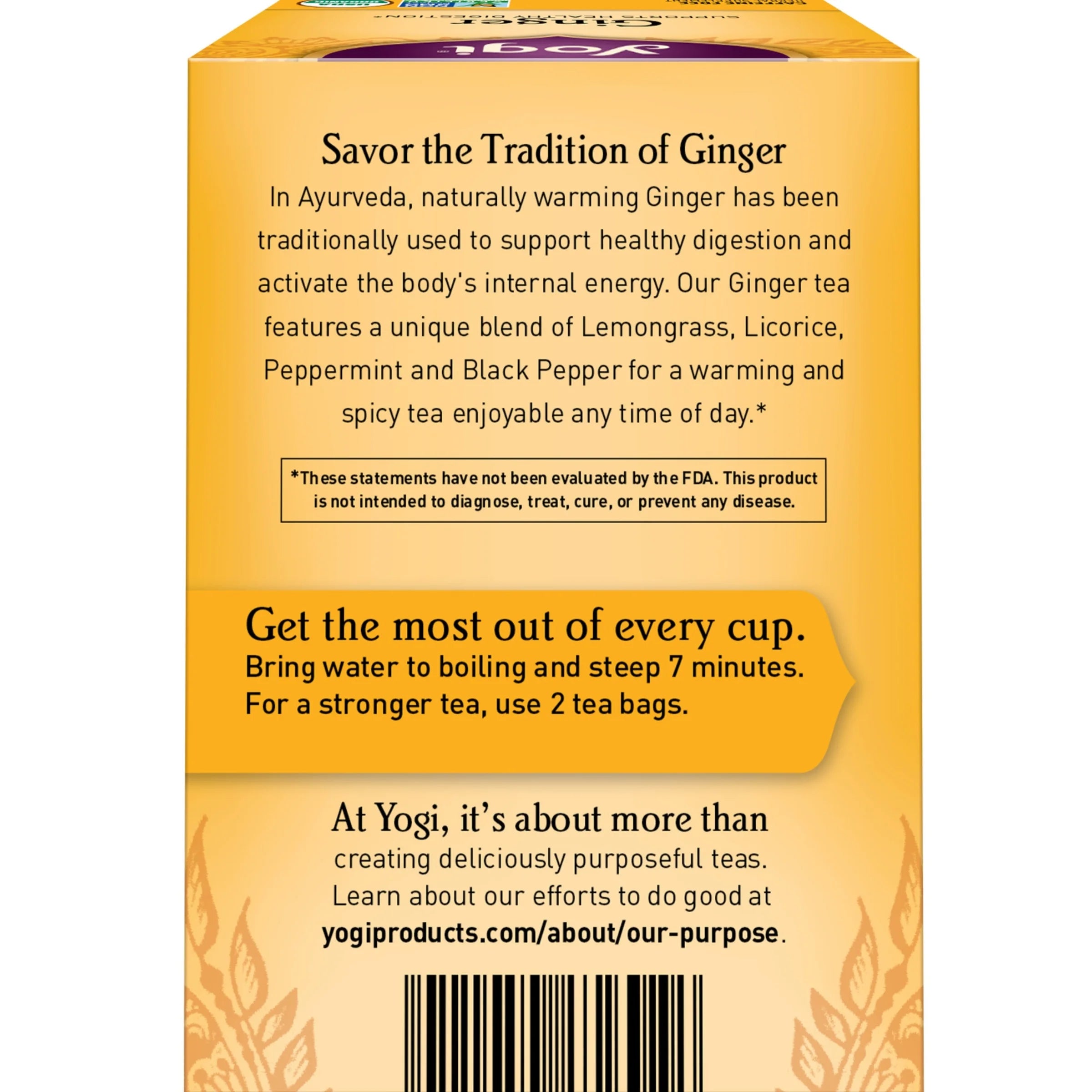 Tea Ginger, Caffeine-Free Organic Herbal Tea Bags, 16 Count