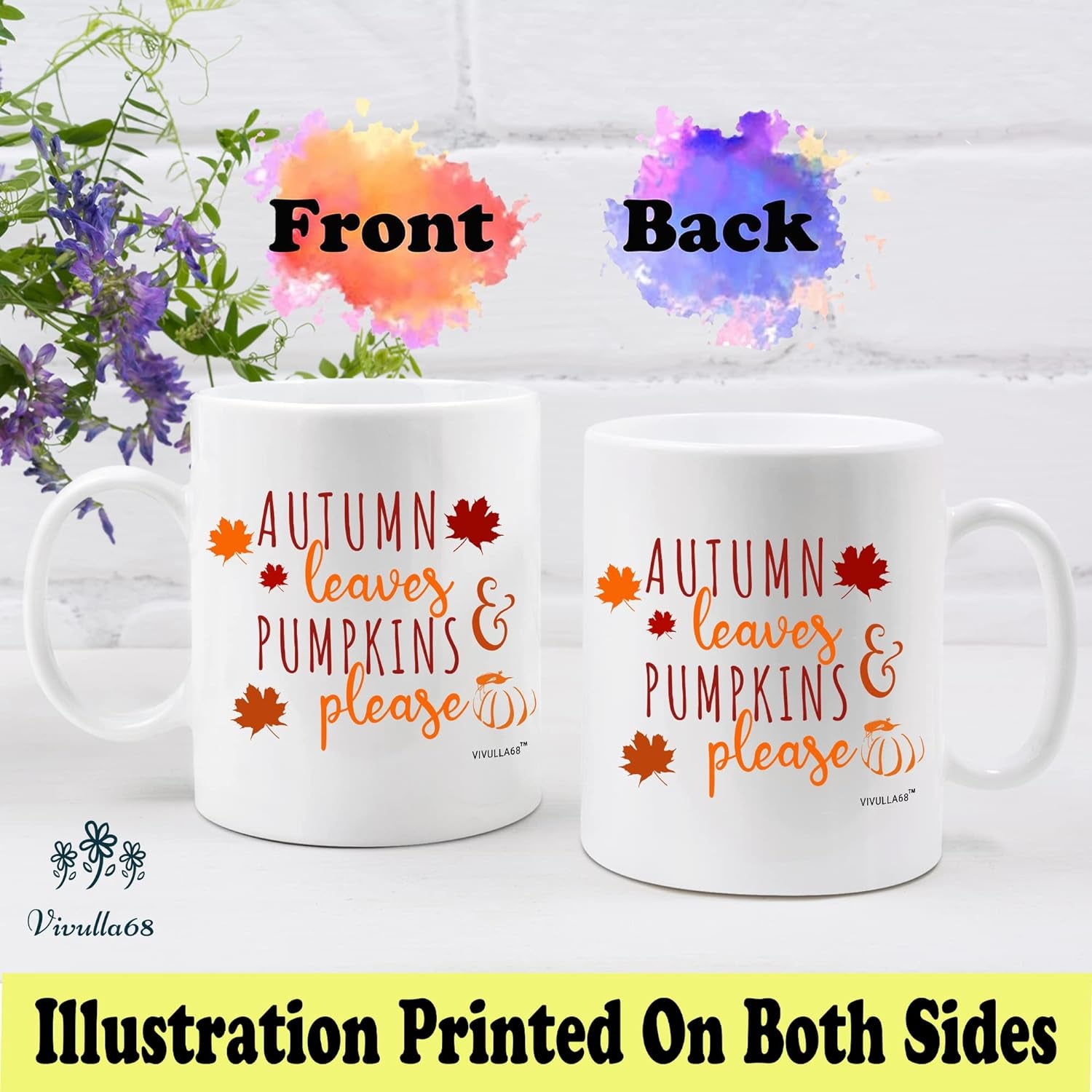 Autumn Leaves and Pumpkin Please 11Oz Mug Sweater Weather Coffee Mug Fall Coffee Mug Cups Gift Ideas Autumn Coffee Mug Hello Pumpkin Thanksgiving Mug Gift for Her