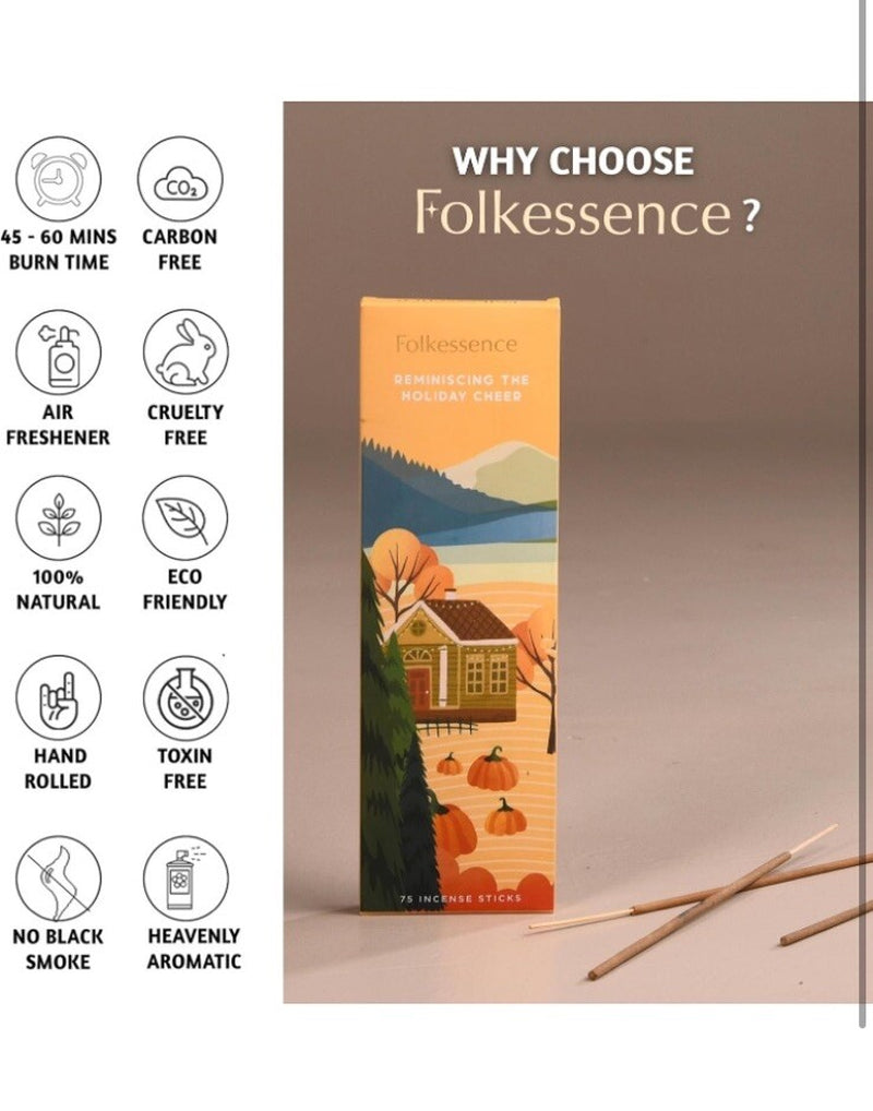 Fall Incense Sticks - Pack of 75 Incense Sticks Pumpkin Spice