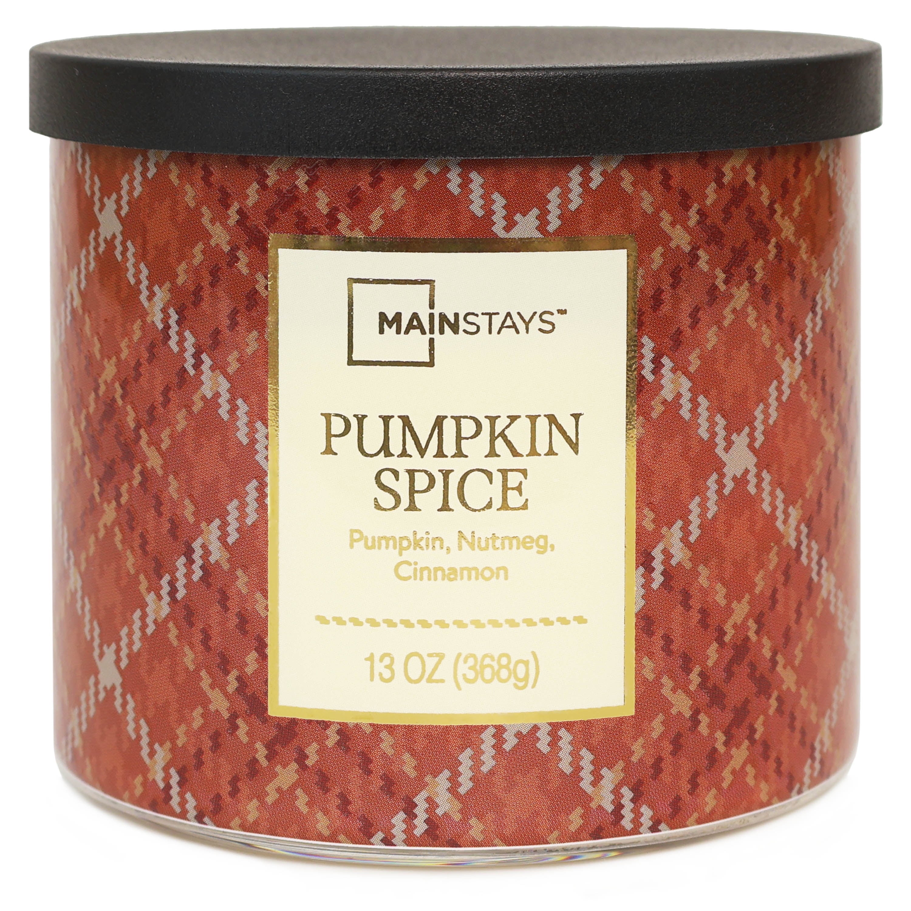 3-Wick Pumpkin Spice Scented Candle, 13-Ounce