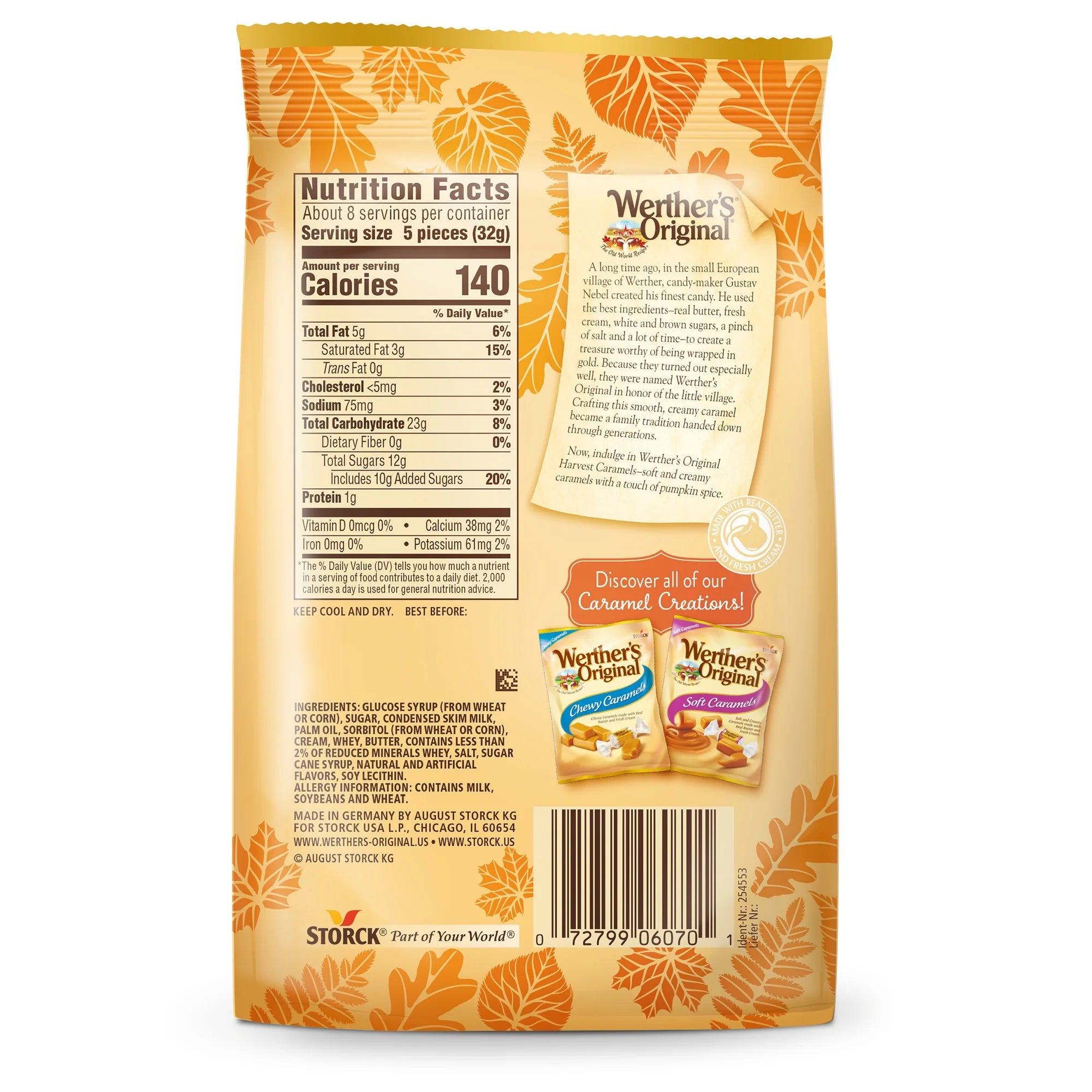 Harvest Pumpkin Spice Soft Caramel Candy, 8.57 Oz