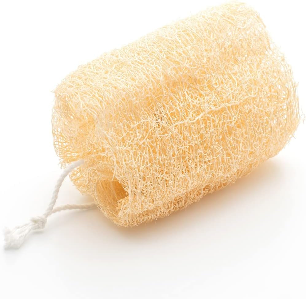 2 Natural Egyptian Loofahs Exfoliating Scrubber for Shower, Natural Loofah Sponge Body Scrubber, Deep Clean & Invigorate Your Skin, for Men and Women