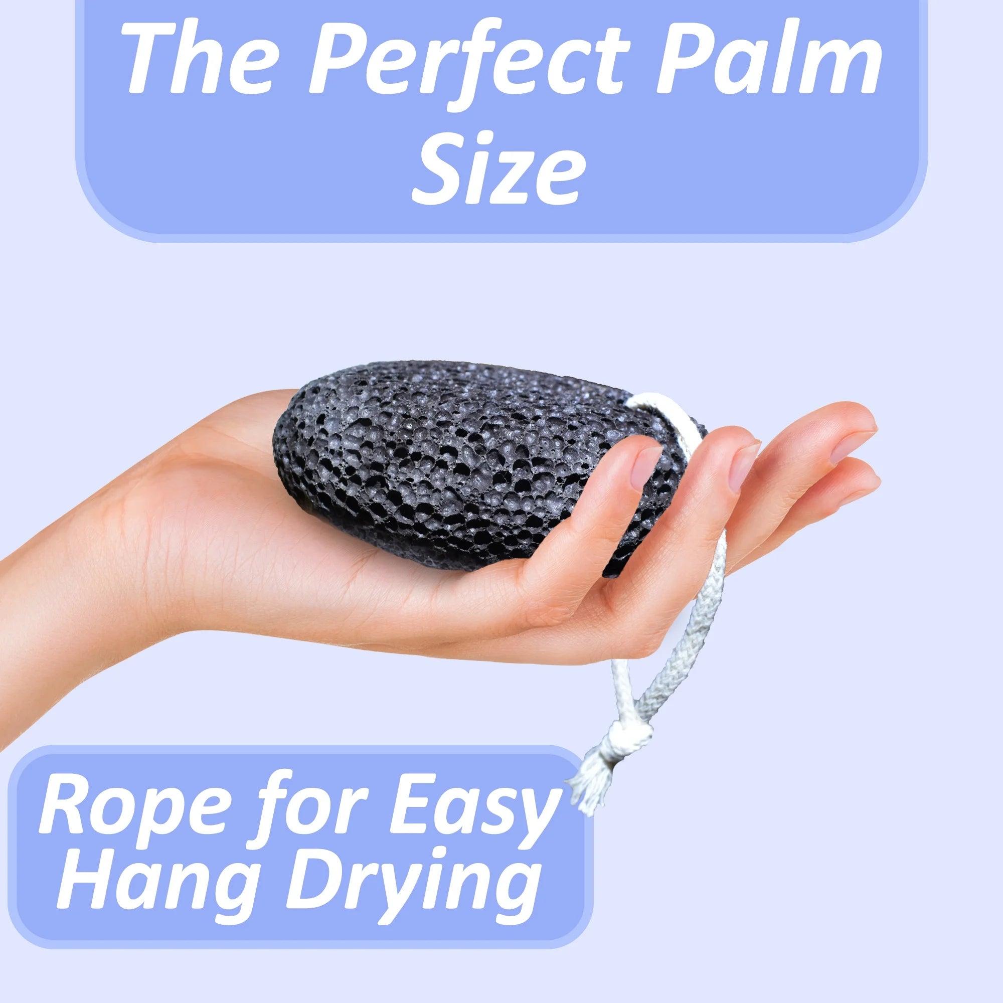 Natural Pumice Stone for Feet: Scrubber, Dead Skin Scraper Exfoliator, Pedicure Tools