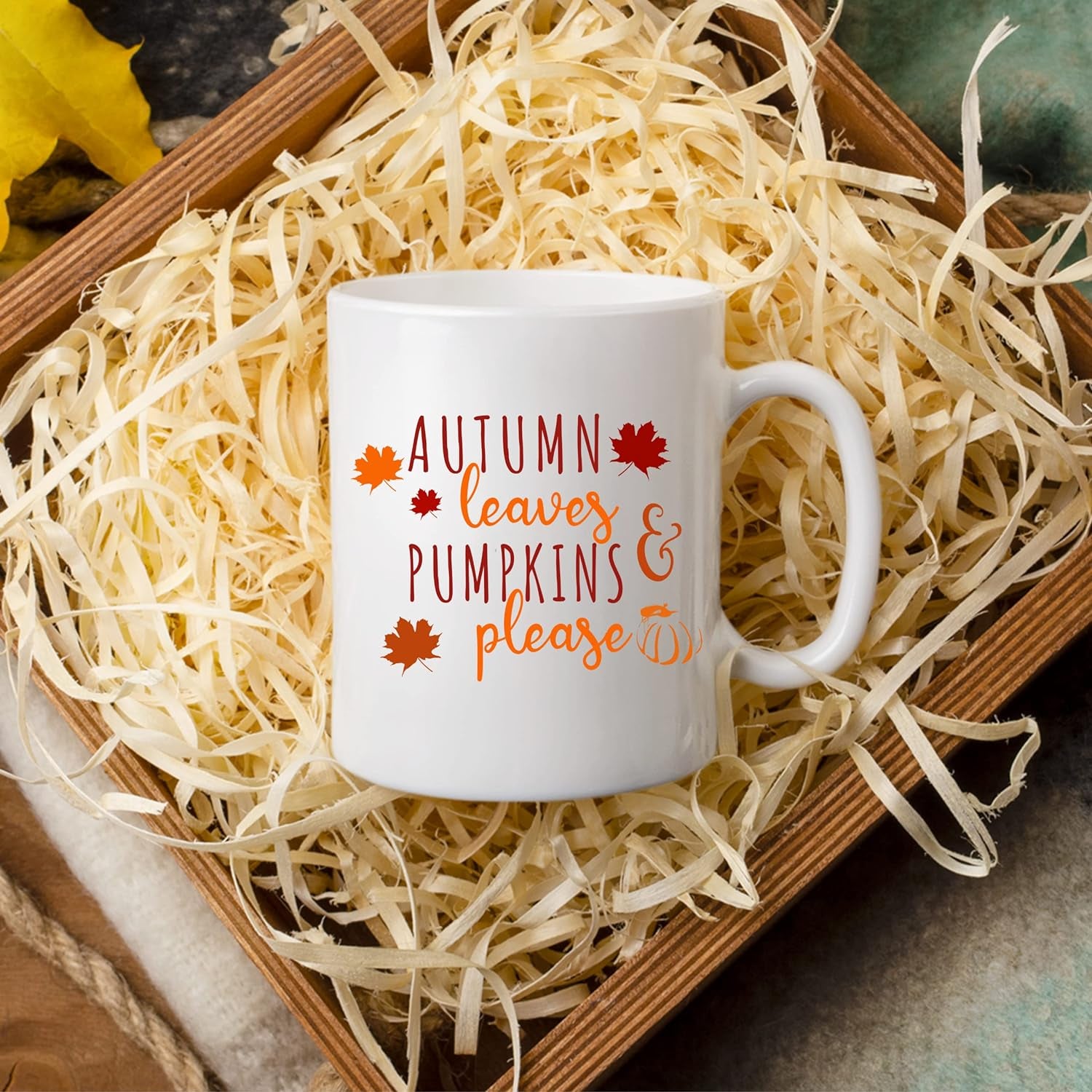 Autumn Leaves and Pumpkin Please 11Oz Mug Sweater Weather Coffee Mug Fall Coffee Mug Cups Gift Ideas Autumn Coffee Mug Hello Pumpkin Thanksgiving Mug Gift for Her