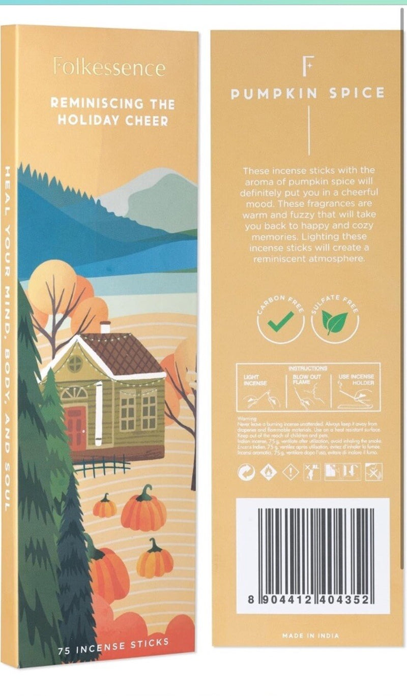 Fall Incense Sticks - Pack of 75 Incense Sticks Pumpkin Spice