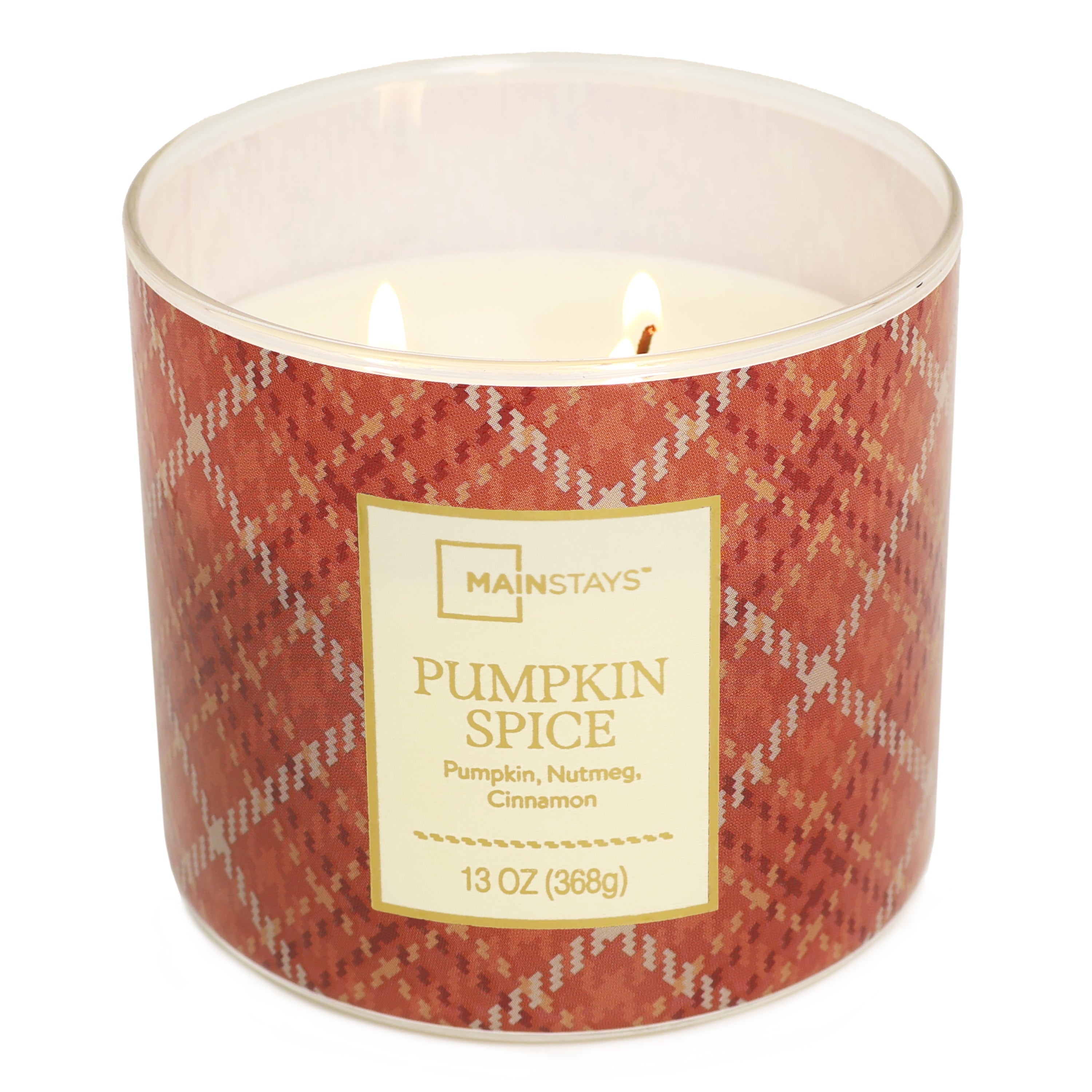 3-Wick Pumpkin Spice Scented Candle, 13-Ounce