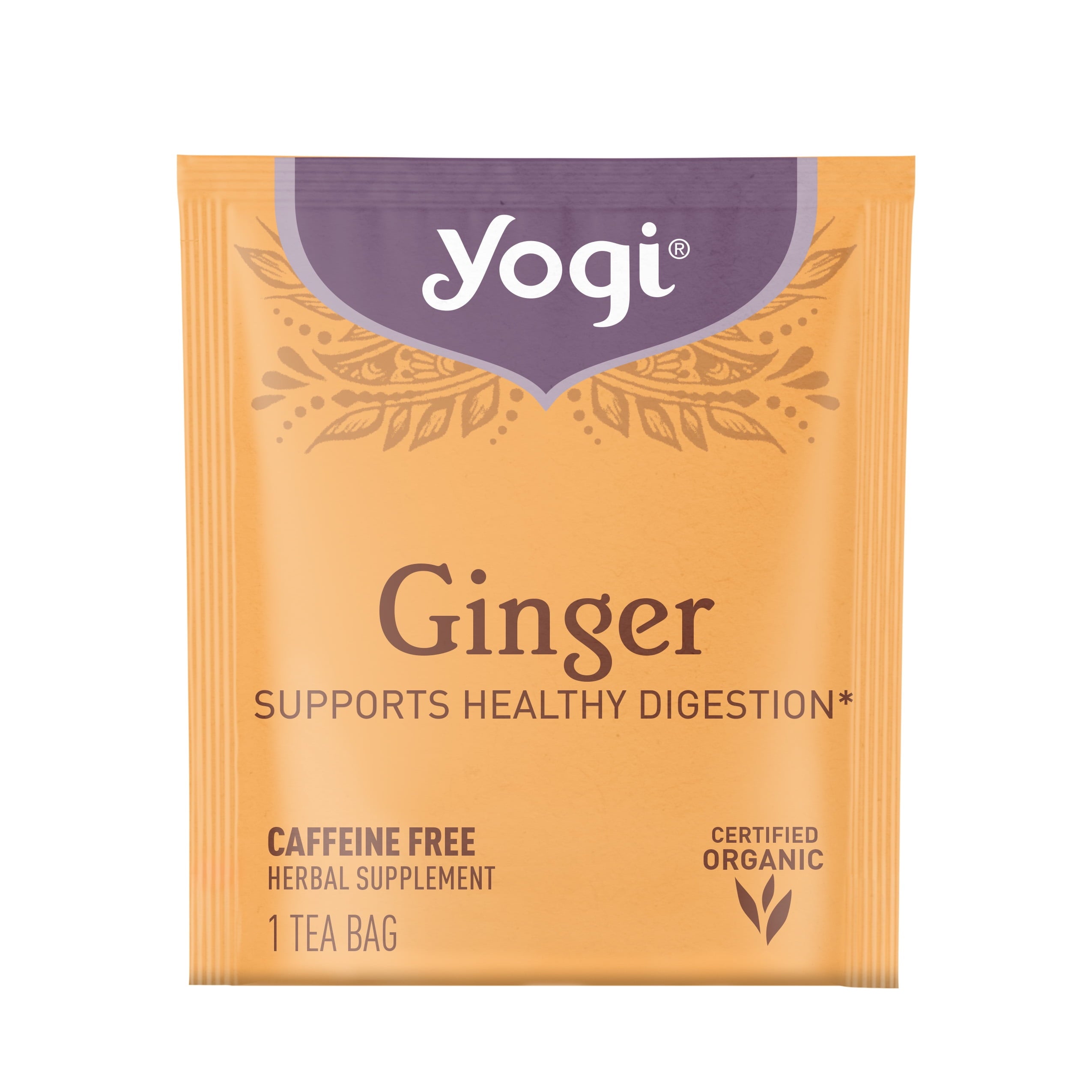 Tea Ginger, Caffeine-Free Organic Herbal Tea Bags, 16 Count