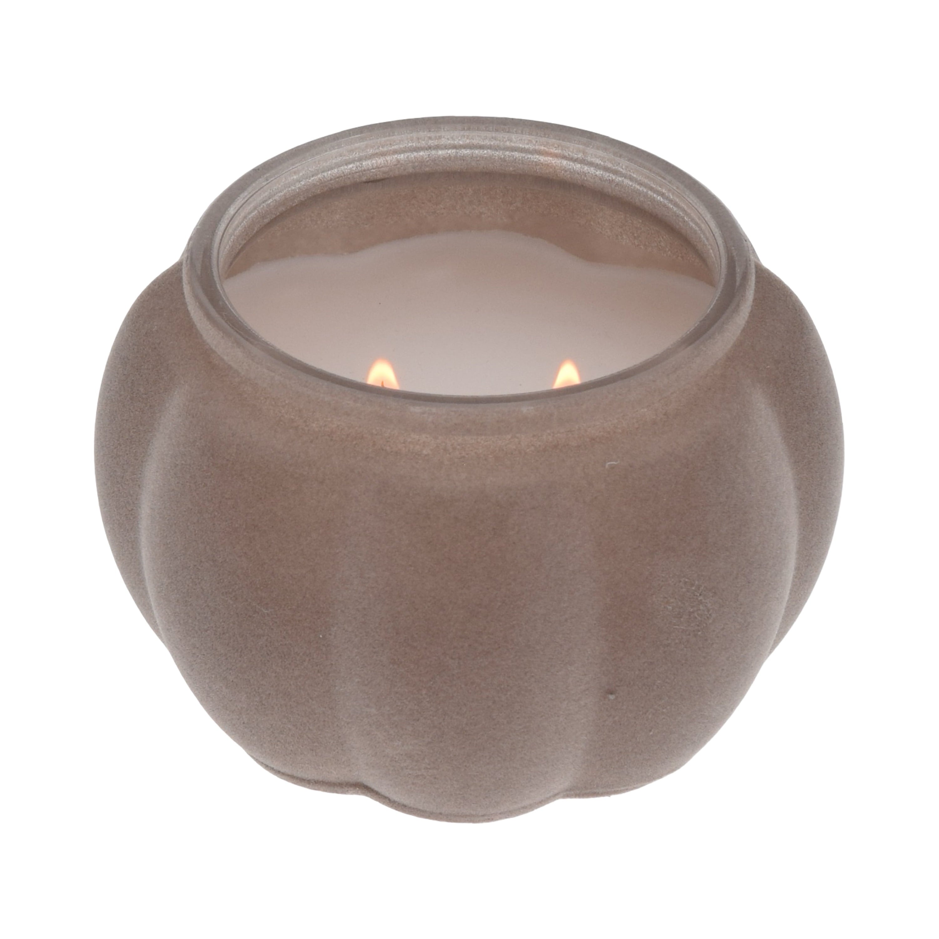 Pumpkin Snickerdoodle Swirl Scented 2-Wick 10Oz (284.3 G) Medium Flocked Pumpkin Jar Candle