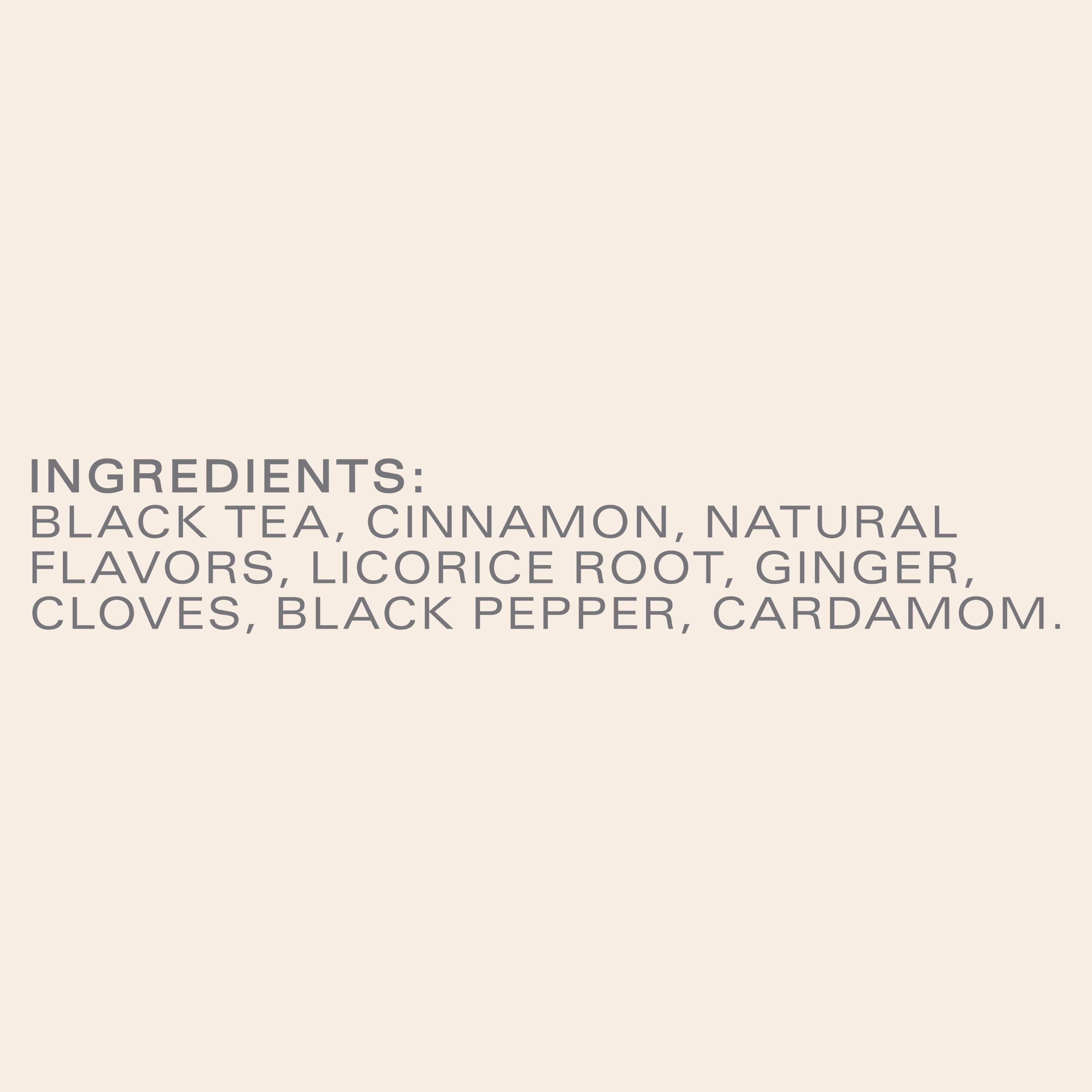 Pumpkin Spiced Chai Black Tea, Caffeinated, Tea Bags 20 Count Box