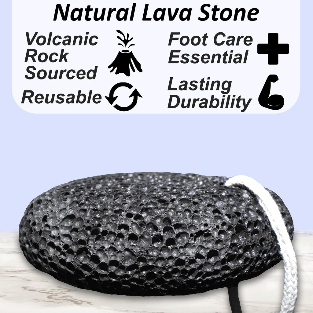 Natural Pumice Stone for Feet: Scrubber, Dead Skin Scraper Exfoliator, Pedicure Tools