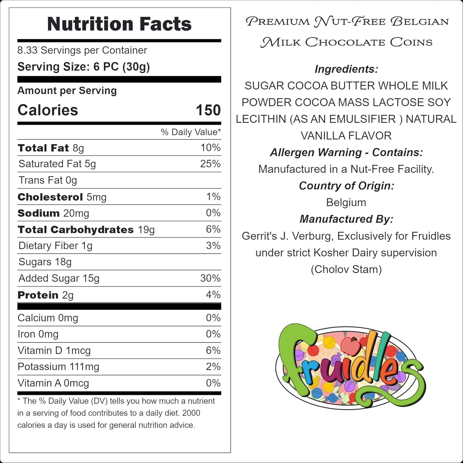 Seasons Greetings Milk Chocolate Gold Coins, Stocking Stuffers, Nut-Free, Belgian Milk Chocolate Coins, Kosher Certified Gelt (2 Pounds)