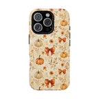 Pumpkin and Bows Phone Case, Halloween Gift, Fall Accessories, Iphone 16 15 14 13 12 11 Pro Max 8 Plus, Samsung Galaxy S23 S22 S20 Ultra