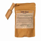 . Sore Soak. 4 Oz. Packed in an Eco-Friendly Bag with Bamboo Scoop.