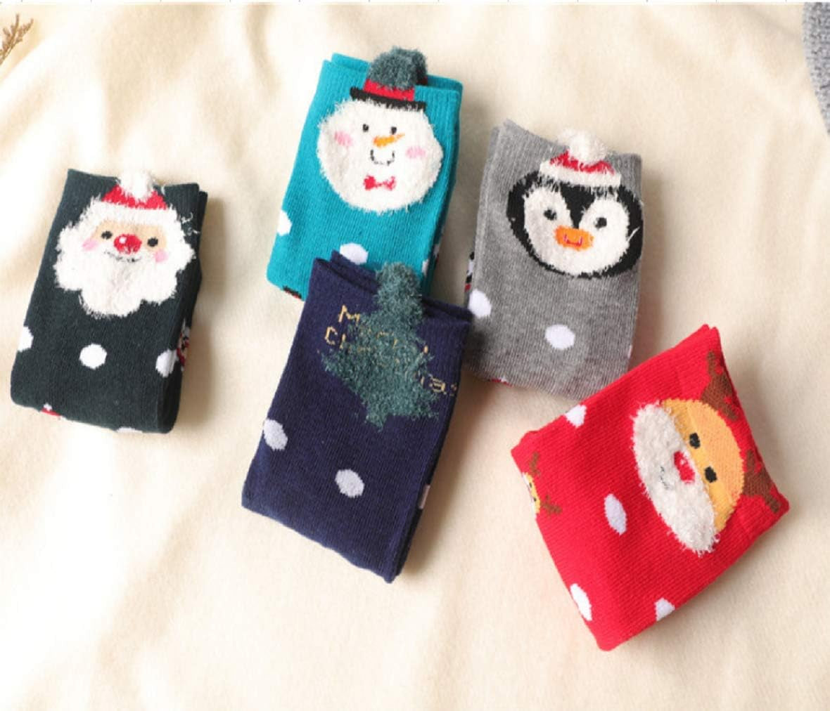 Unisex Kids Cartoon Christmas Winter Cute Socks Children Toddler Girls Boys Xmas Funny Winter Warm Socks
