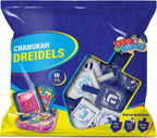 Hanukkah Dreidels - Blue and White Wooden Dreidel - 10 Pack Medium - Hand Painted - Game Instructions Included