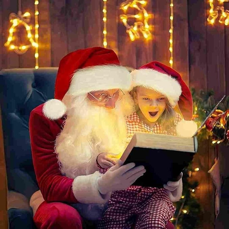 🎅 Plush Velvet Santa Hat – Thick Faux Fur Christmas Hat for Adults