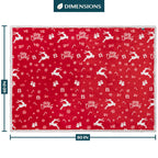 Christmas Blanket Holiday Theme Print Warm Sherpa Fleece Throw Sofa Couch Bed