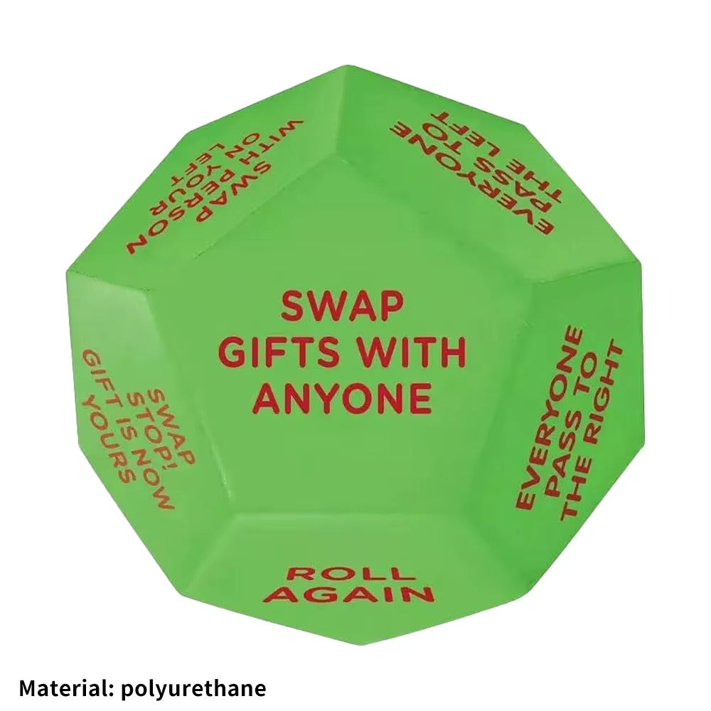 Santa Swap Gift Exchange Dice Christmas Celebration Family Party Toy Decorations Daily Home Decoration Craft Decorative Dice