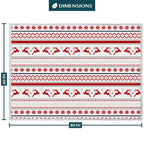 Christmas Blanket Holiday Theme Print Warm Sherpa Fleece Throw Sofa Couch Bed