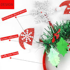 Christmas Headband Cute Christmas Hat Snowflake Hair Bands Glitter Green Tassel Head Bopper Sparkle Christmas Tree Hair Hoop for Women Girls Xmas Holiday New Year Party Headwear Accessories Gift 1PCS