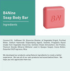 B4Nine Natural Soap Bar - Deep Cleansing and Hydration for All Skin Types - Nourishing with Coconut Oil and Cocoa Butter - Strawberry Bliss, 4.5 Oz