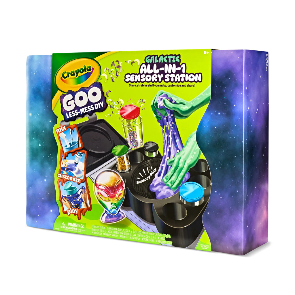 Goo All-In-1 Sensory Station, Galactic Slime Making Kit for Kids, Holiday Gift for Kids, Less Mess, DIY Arts & Crafts Set, Christmas Toy, Ages 6 & Up