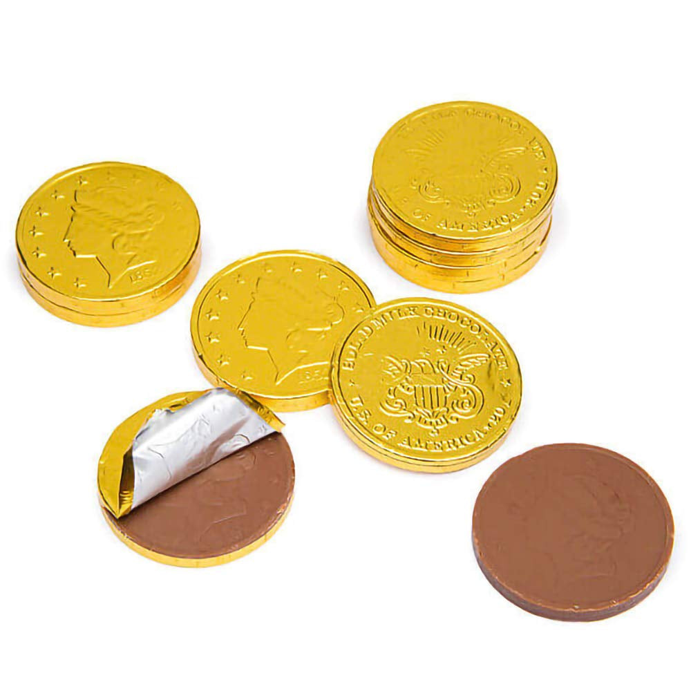 Seasons Greetings Milk Chocolate Gold Coins, Stocking Stuffers, Nut-Free, Belgian Milk Chocolate Coins, Kosher Certified Gelt (2 Pounds)