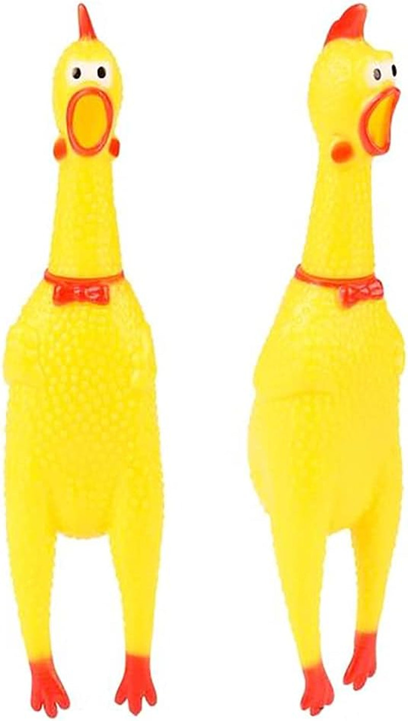 Rubber Screeching Chicken, Squeeze Chicken with Sound Toy, Practical Joke and Gag Toy, Party Favor Noisemaker (12 Inch)