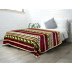 Christmas Blanket Holiday Theme Print Warm Sherpa Fleece Throw Sofa Couch Bed