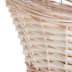 Decorative Oval Split Willow Basket with Cutout Handles, 16.14” L X 11.42” W X 7.08” H