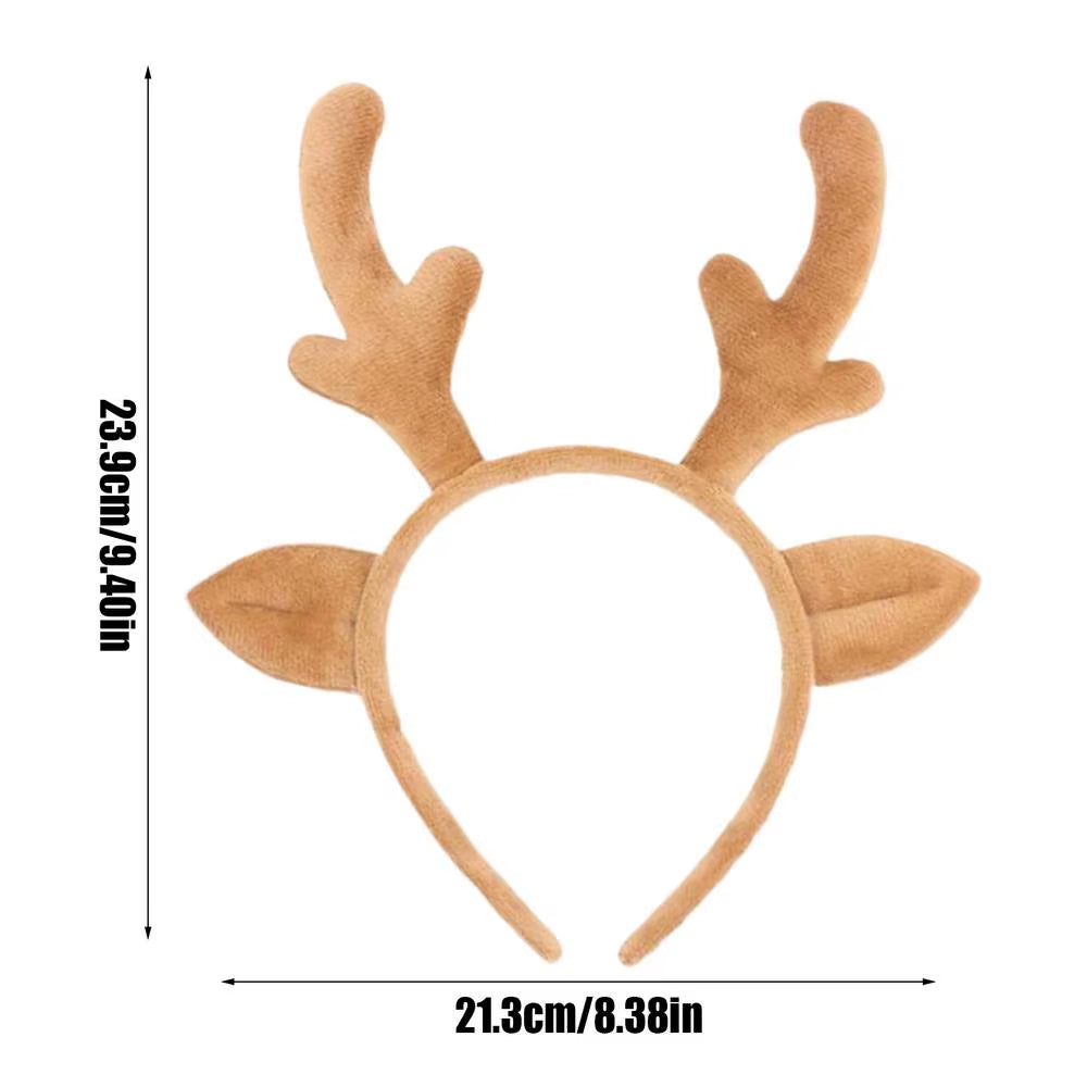 2025 Cartoon Christmas Headband Hair Band Party Gift Reindeer Antlers Headband Christmas Festival Decoration