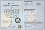 Silvertone Candle Menorah for Chanukah - Traditional Rounded Branches, 9" High