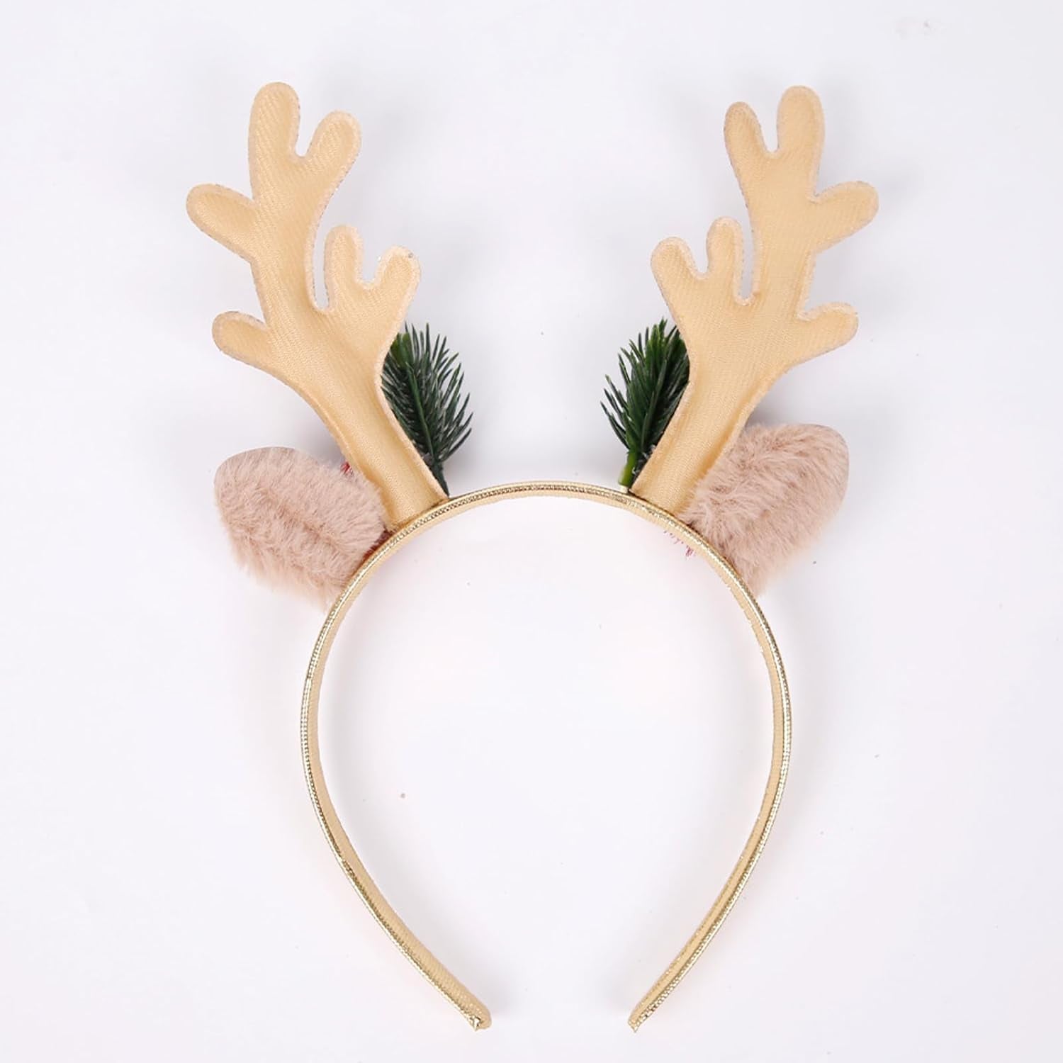 2 Pack Elk Antlers Headbands Glitter Christmas Reindeer Antlers Hair Bands Xmas Headwear Gift for Women Costume Christmas Holiday Party Accessory