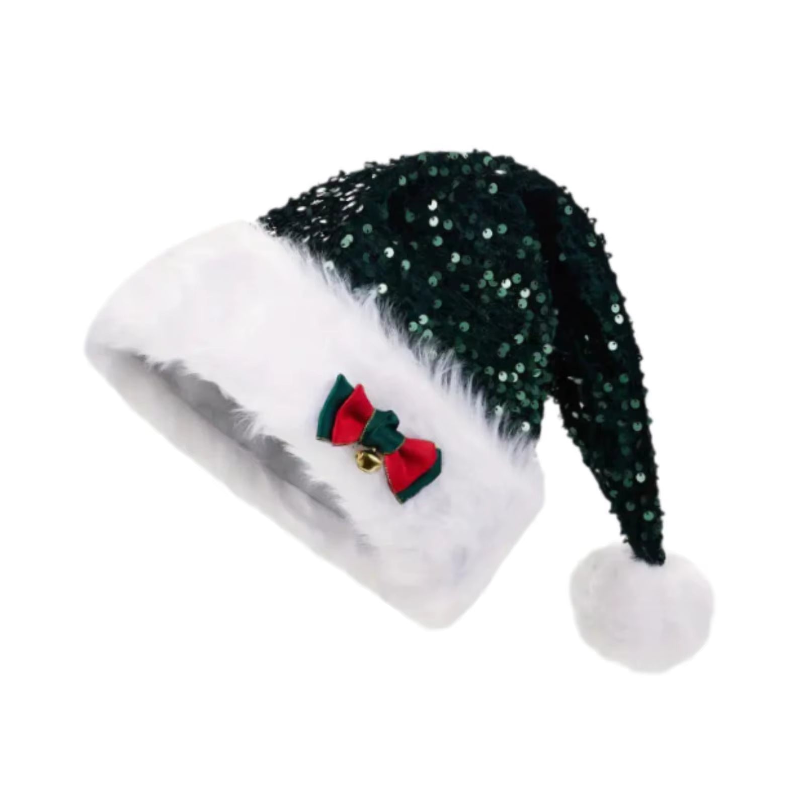 Christmas Hat Xmas Hat Headgear Christmas Costume Accessories Party Hat Sequin Santa Claus Hat for Festival Cosplay Nightclub