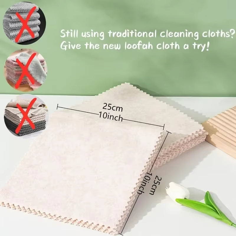 Super Absorbent Eco Natural Loofah Cellulose Dishcloths for Kitchen Reusable Compostable ECO Cleaning Cloth Dish Towels