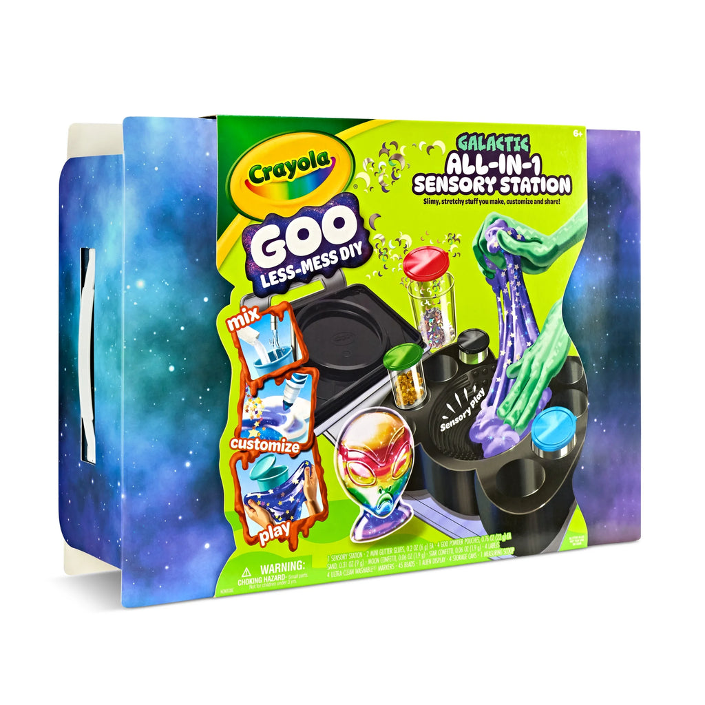 Goo All-In-1 Sensory Station, Galactic Slime Making Kit for Kids, Holiday Gift for Kids, Less Mess, DIY Arts & Crafts Set, Christmas Toy, Ages 6 & Up