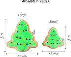 Christmas Sugar Cookie Plush Dog Toy (Christmas Tree, Large)- Squeaky Holiday Pet Gift Toy