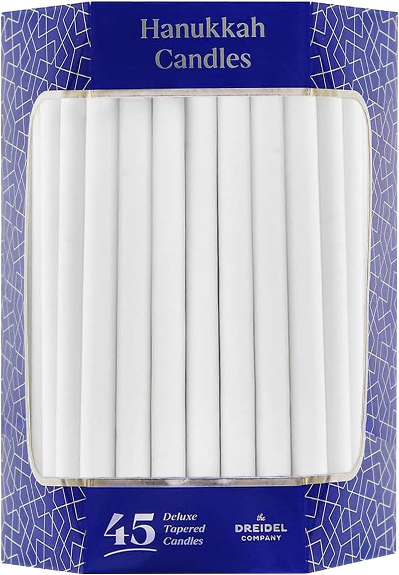 White Hanukkah Menorah Candles