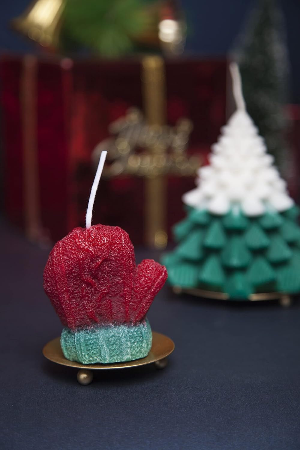 Christmas Tree Candle Mitten Candle Christmas Tree Candle for Party (Mitten) Christmas Gifts