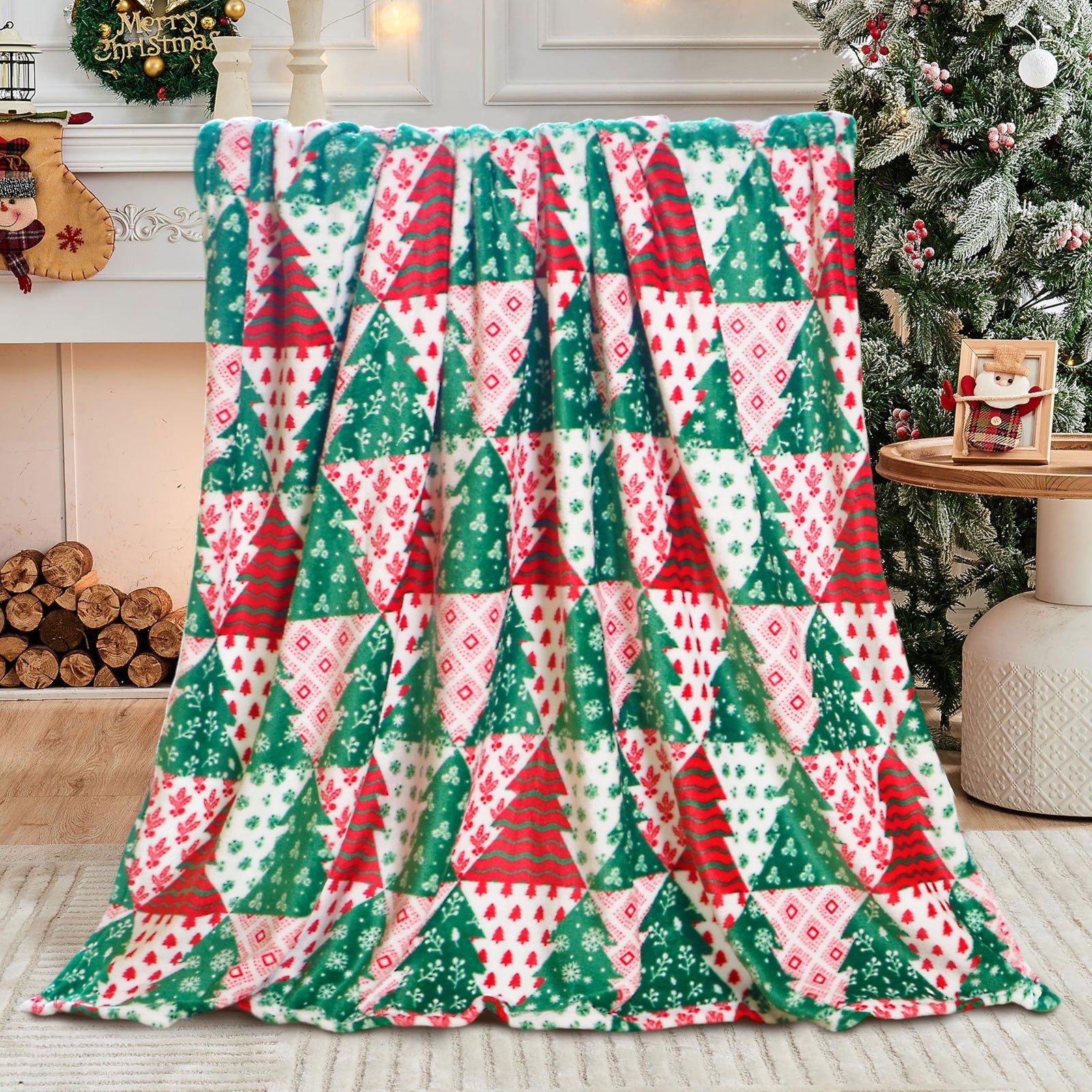 HITIME Cozy Blanket Printed Blanket Twin Christmas Blanket - 300 GSM