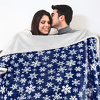 Christmas Blanket Holiday Theme Print Warm Sherpa Fleece Throw Sofa Couch Bed