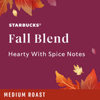 Starbucks Fall Blend, Medium Roast Coffee, Keurig K-Cup Coffee Pods, Arabica, 22 Count
