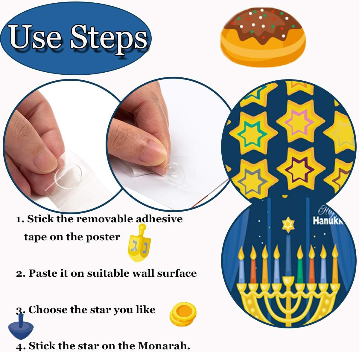Hanukkah Games: Pin the Star on the Menorah & Chanukah Party Decorations