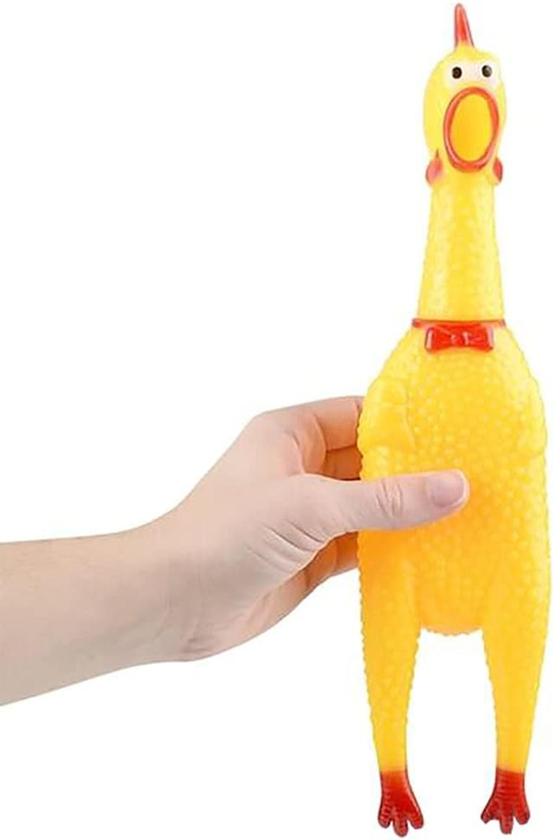 Rubber Screeching Chicken, Squeeze Chicken with Sound Toy, Practical Joke and Gag Toy, Party Favor Noisemaker (12 Inch)