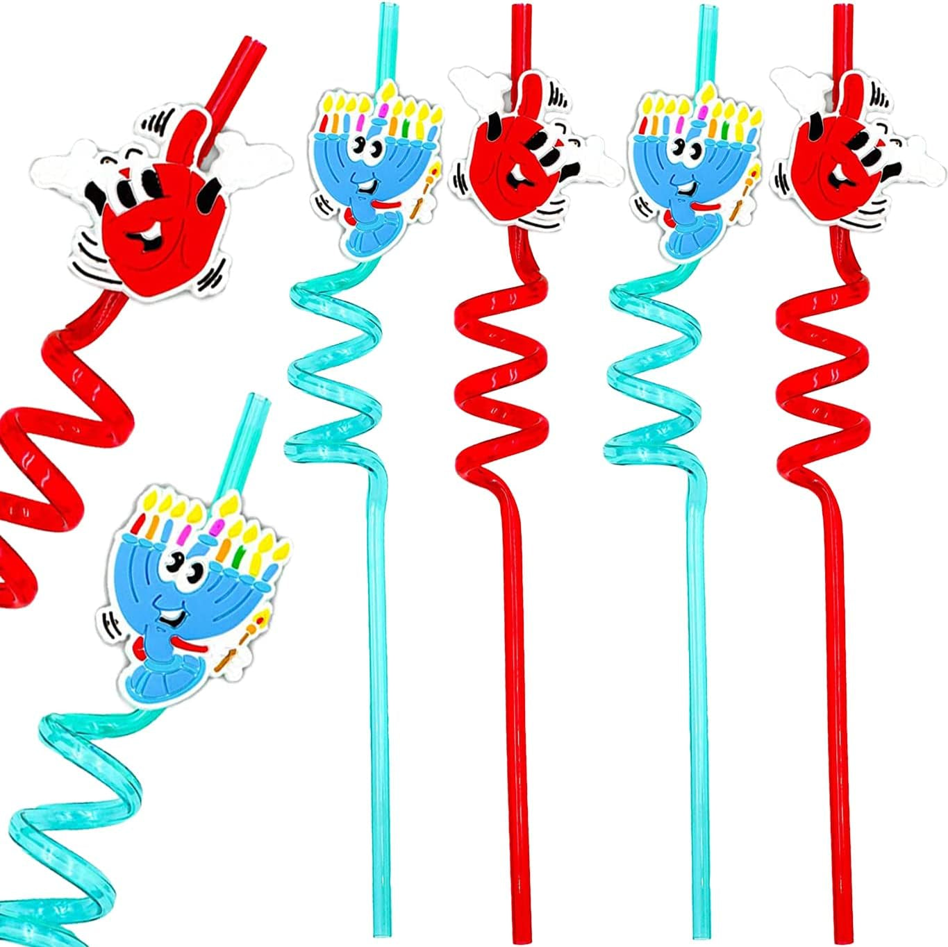 Menorah Hanukkah Straws (4pcs)