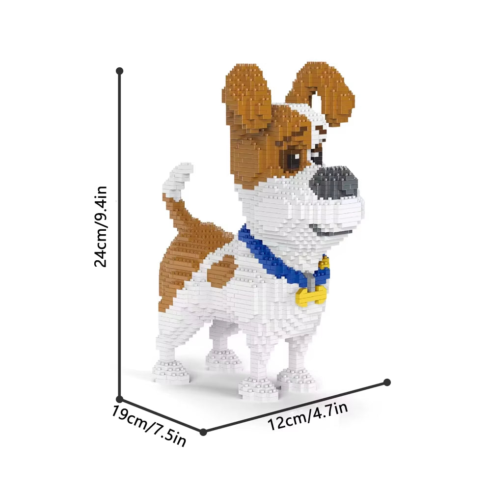 Dachshund Dog Model Micro Mini Building Blocks Set Educational Recreation Toys Pet Lover Gift Decoration Bricks