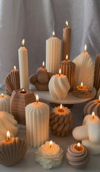 SET of 6 CANDLES SCENTED HANCRAFTED VANILLA & CHOCOLATE HANDMADE AESTHETIC