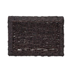 (6 Pack)  Espresso Handwoven Seagrass Basket, Rectangle
